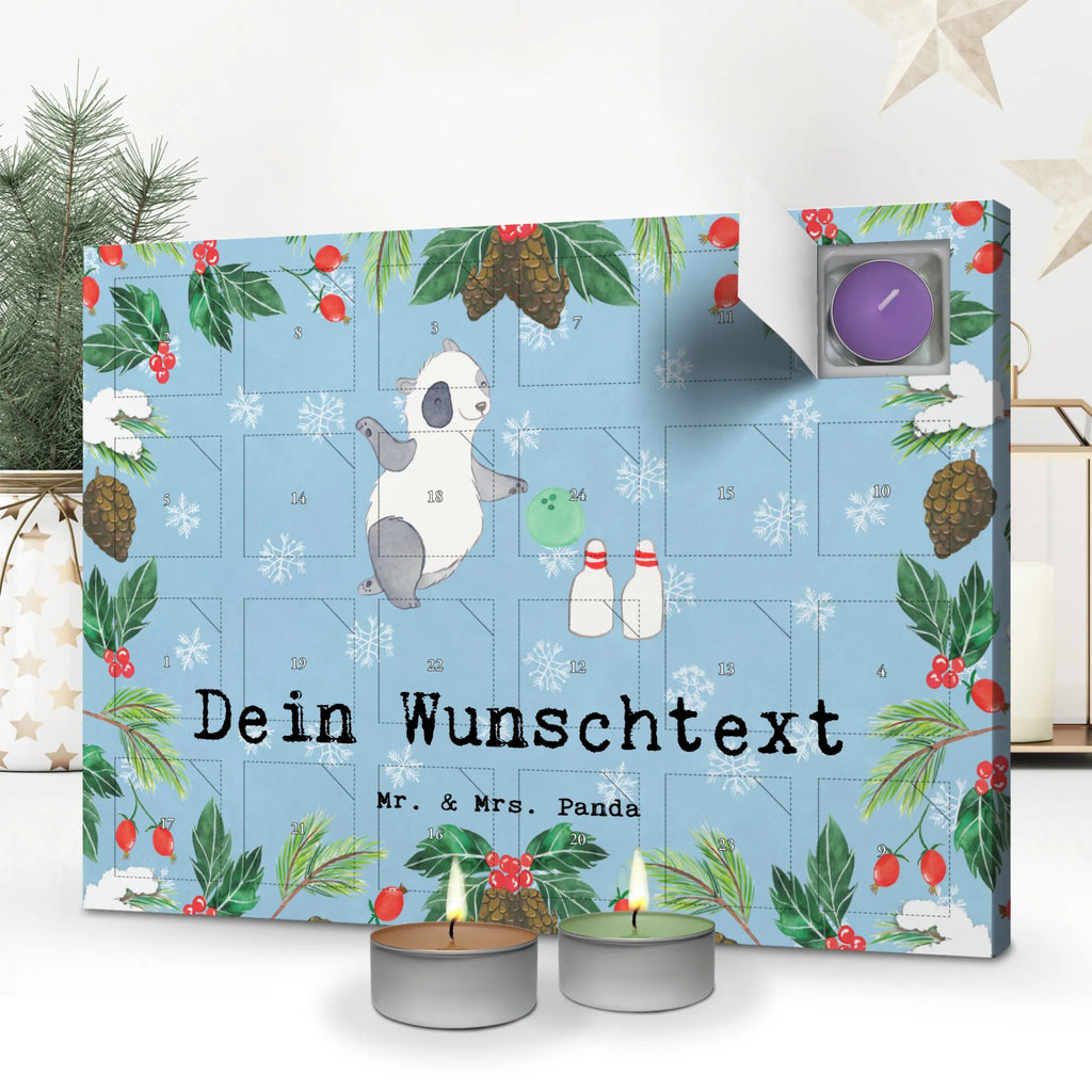  panda bowling Personalisierter Duftkerzen Adventskalender, Geschenk, Schenken, Sport, Sportart, Hobby, Danke, Dankeschön, Auszeichnung, Gewinn, Sportler, Bowling Center, Bowling, Bowlen gehen