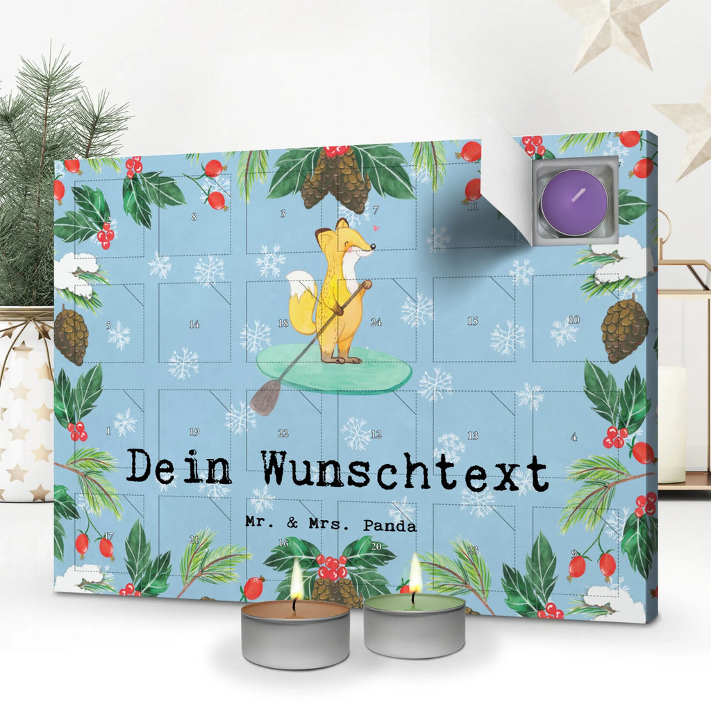  Fox Stand up paddling Personalisierter Duftkerzen Adventskalender, Geschenk, Schenken, Sport, Sportart, Hobby, Danke, Dankeschön, Auszeichnung, Gewinn, Sportler, Paddle Boarding, Subben, Stand Up Paddle, Stand Up Paddling, SUB