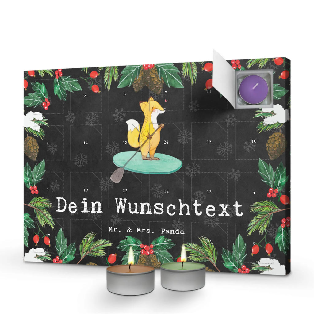  Fox Stand up paddling Personalisierter Duftkerzen Adventskalender, Geschenk, Schenken, Sport, Sportart, Hobby, Danke, Dankeschön, Auszeichnung, Gewinn, Sportler, Paddle Boarding, Subben, Stand Up Paddle, Stand Up Paddling, SUB