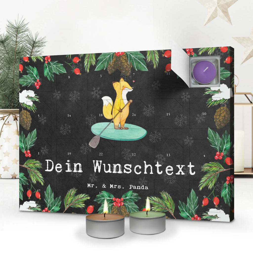  Fox Stand up paddling Personalisierter Duftkerzen Adventskalender, Geschenk, Schenken, Sport, Sportart, Hobby, Danke, Dankeschön, Auszeichnung, Gewinn, Sportler, Paddle Boarding, Subben, Stand Up Paddle, Stand Up Paddling, SUB