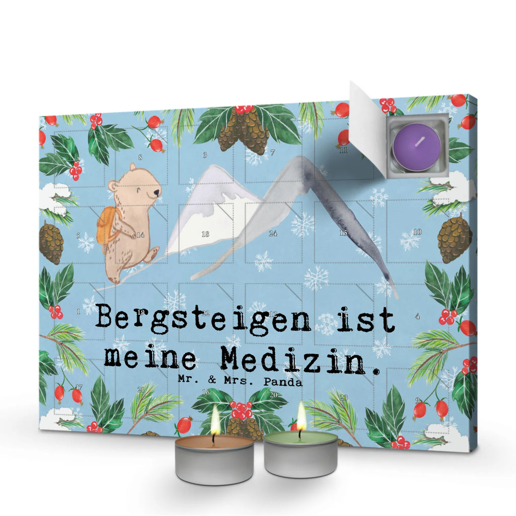 Scented candle advent calendar bear Rockclimbing Gift, sport, hobby, giving, thank you, award, profit, athlete, hiking, trekking, mountain sports, alpine hiking, alpinism, Mountaineering