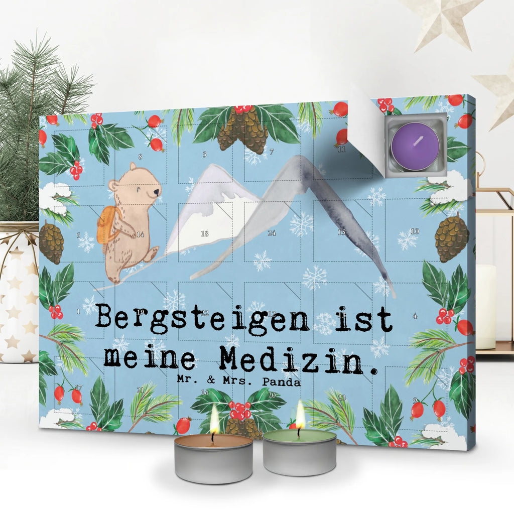 Scented candle advent calendar bear Rockclimbing Gift, sport, hobby, giving, thank you, award, profit, athlete, hiking, trekking, mountain sports, alpine hiking, alpinism, Mountaineering