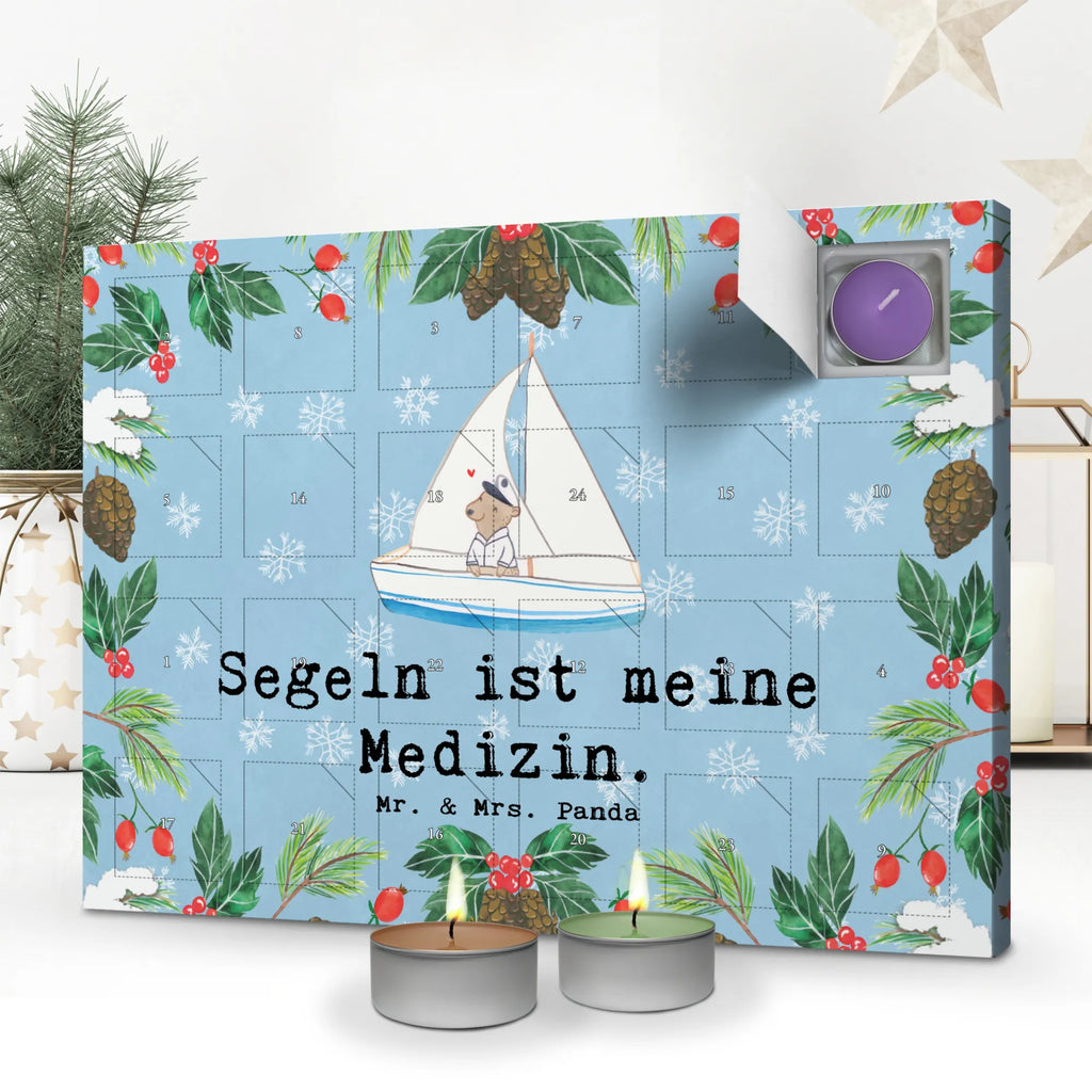 Scented candle advent calendar bear Sail Gift, sport, hobby, giving, thank you, award, profit, athlete, sailing school, yacht club, sailing boat, sailing, sailing trip