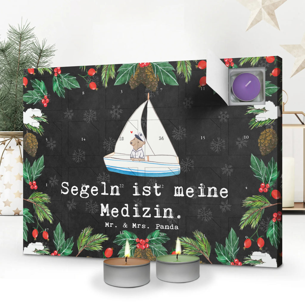 Scented candle advent calendar bear Sail Gift, sport, hobby, giving, thank you, award, profit, athlete, sailing school, yacht club, sailing boat, sailing, sailing trip