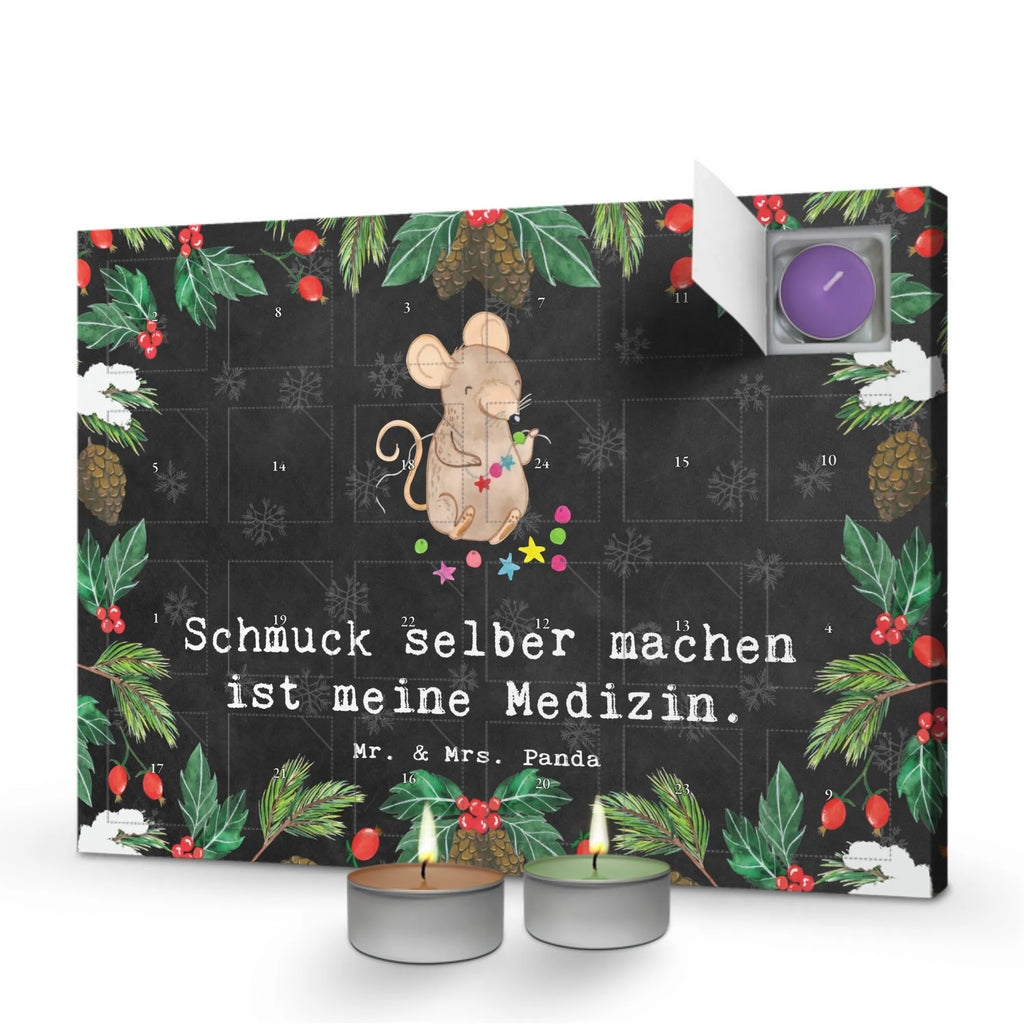 Scented candle advent calendar Mouse make jewelry yourself Gift, sport, hobby, giving, thank you, award, profit, athlete, make jewelry, DIY, Make jewelry yourself