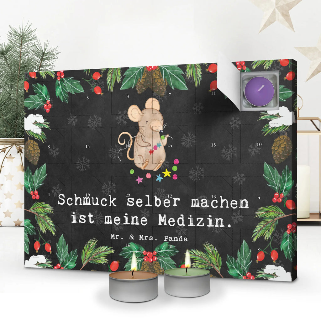 Scented candle advent calendar Mouse make jewelry yourself Gift, sport, hobby, giving, thank you, award, profit, athlete, make jewelry, DIY, Make jewelry yourself