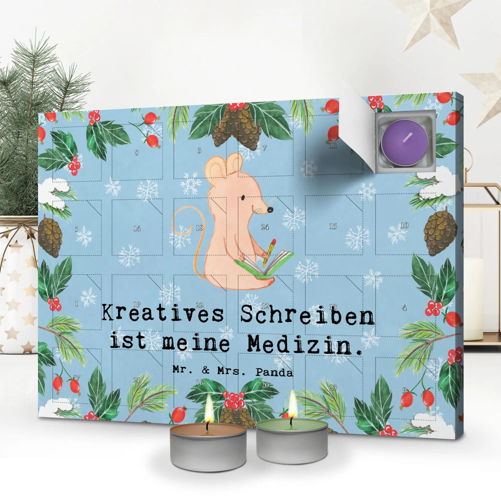 Scented candle advent calendar Mouse Creative writing Gift, sport, hobby, giving, thank you, award, profit, athlete, creative writing, Creative writing, writing literature