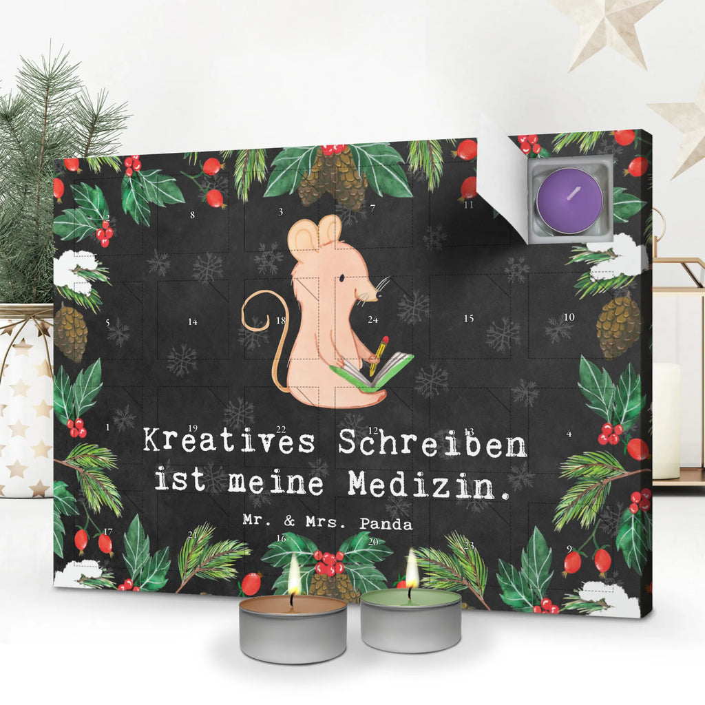 Scented candle advent calendar Mouse Creative writing Gift, sport, hobby, giving, thank you, award, profit, athlete, creative writing, Creative writing, writing literature