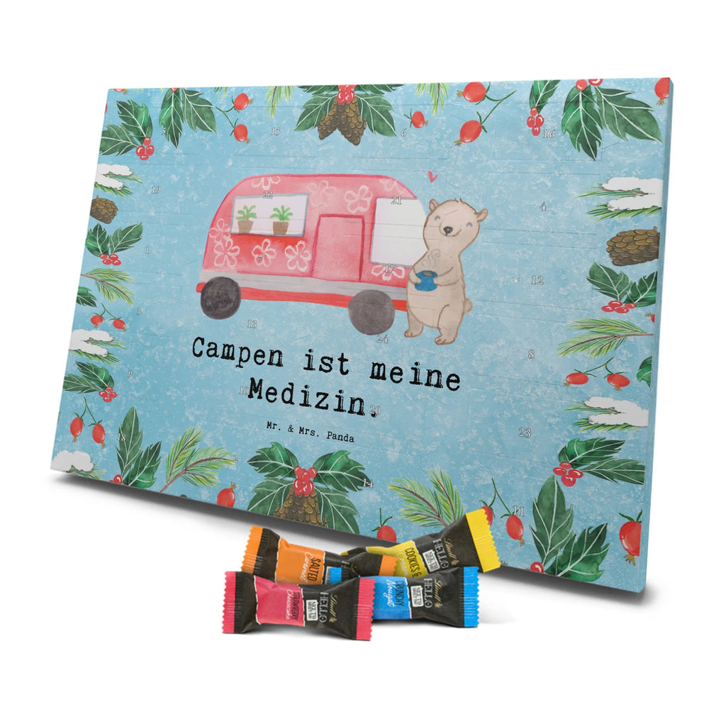 Chocolate advent calendar bear camper giving, Gift, thank you, award, profit, athlete, RV, Campground, Road Trip, Vacation