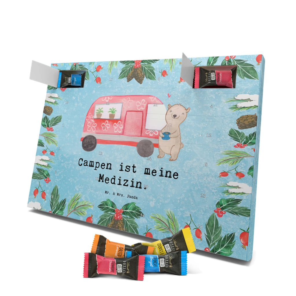 Chocolate advent calendar bear camper giving, Gift, thank you, award, profit, athlete, RV, Campground, Road Trip, Vacation
