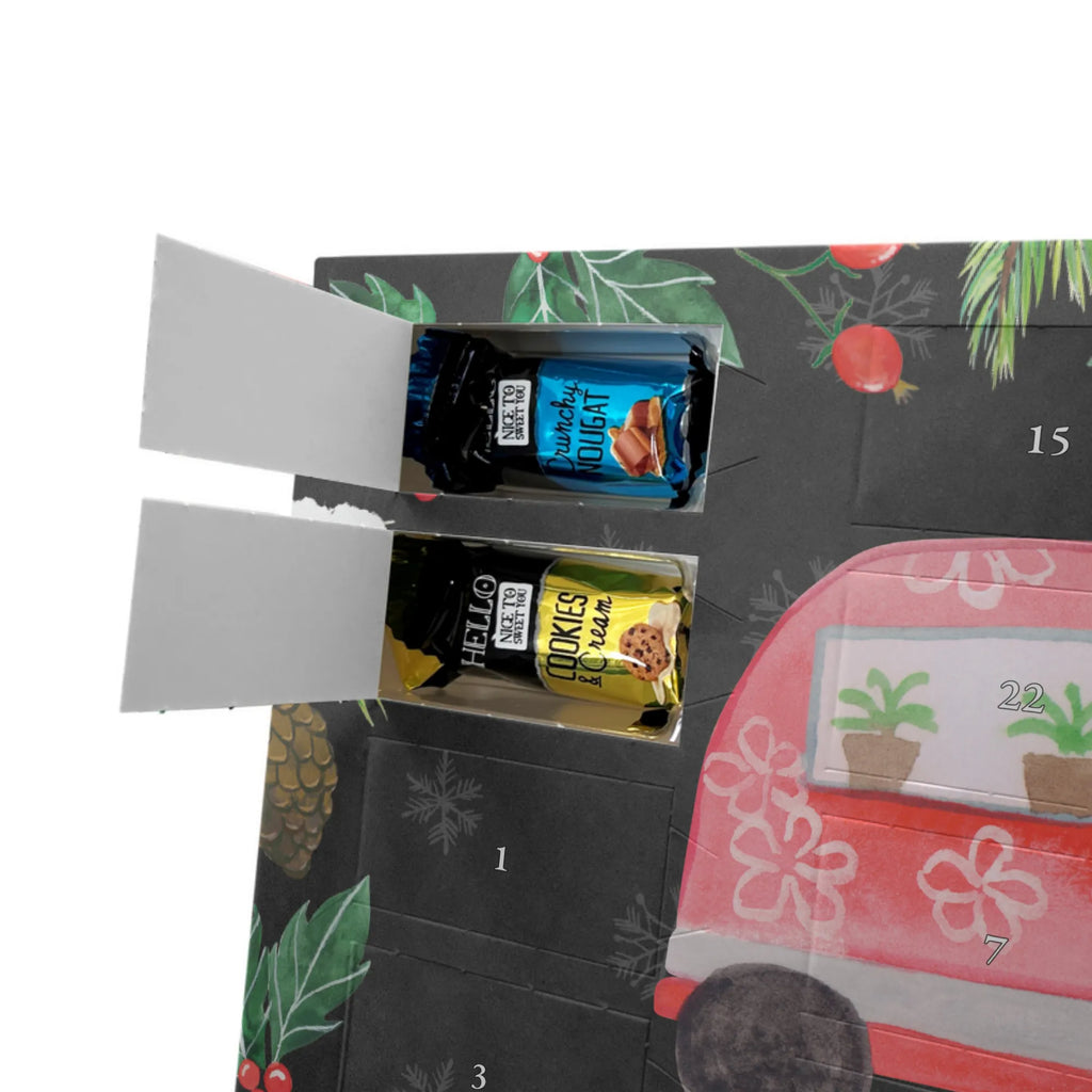 Chocolate advent calendar bear camper giving, Gift, thank you, award, profit, athlete, RV, Campground, Road Trip, Vacation