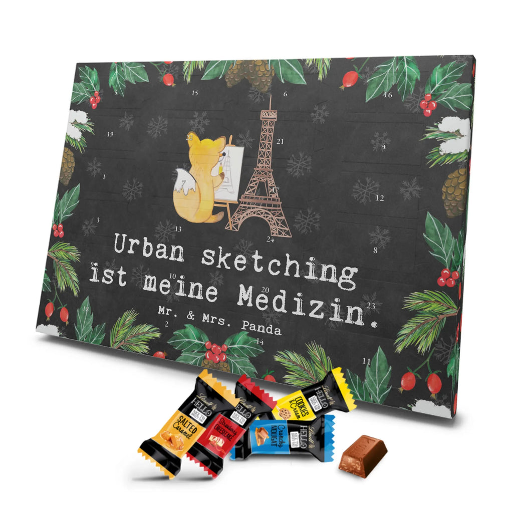 Chocolate advent calendar Fox Urban sketching giving, Gift, thank you, award, profit, athlete, painting, drawing, drawing school