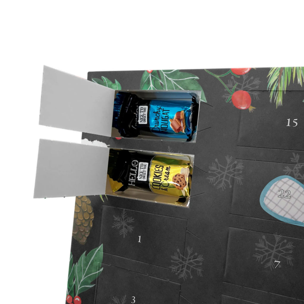 Chocolate advent calendar Fox playing squash giving, Gift, thank you, award, profit, athlete, Playing squash, squash hall, ball sports