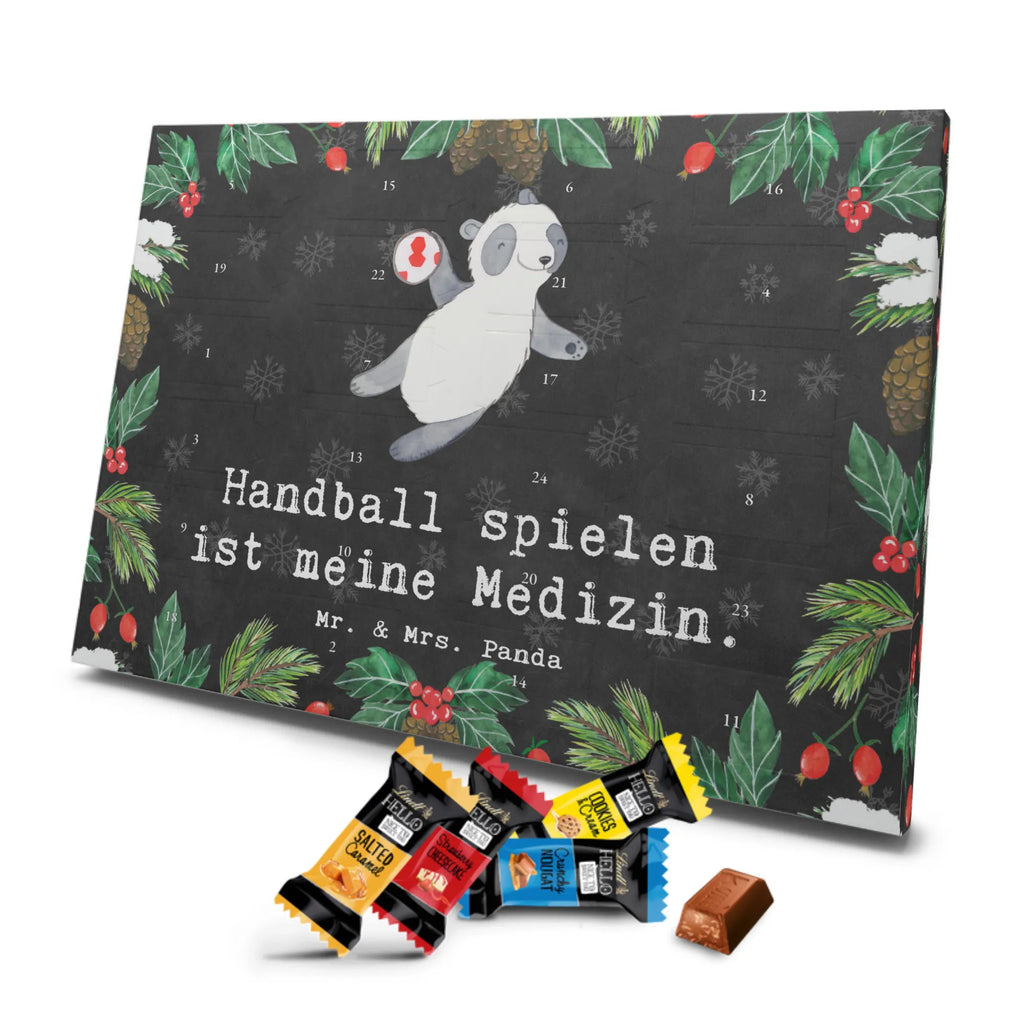 Schoko Adventskalender Panda Handball spielen