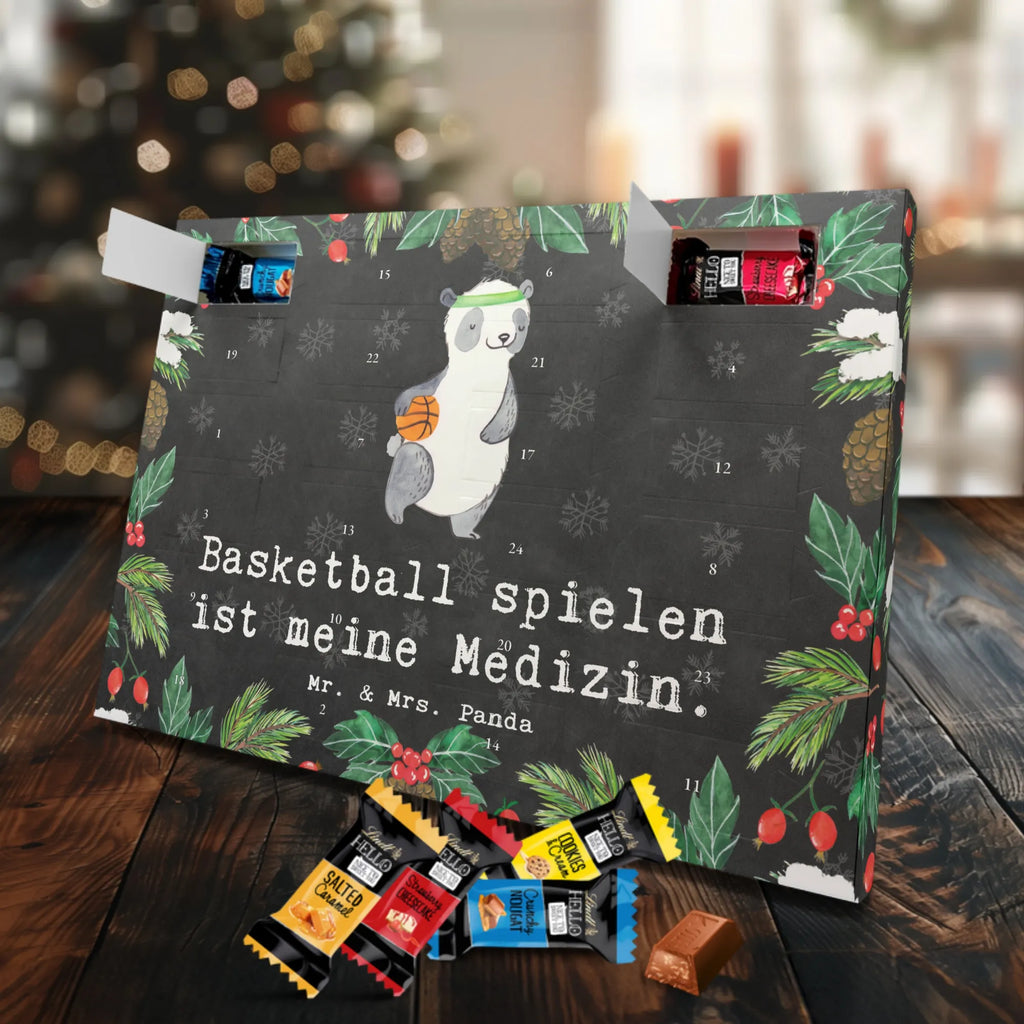 Chocolate advent calendar panda basketball giving, Gift, thank you, award, profit, athlete, basketball association, basketball court, basketball club