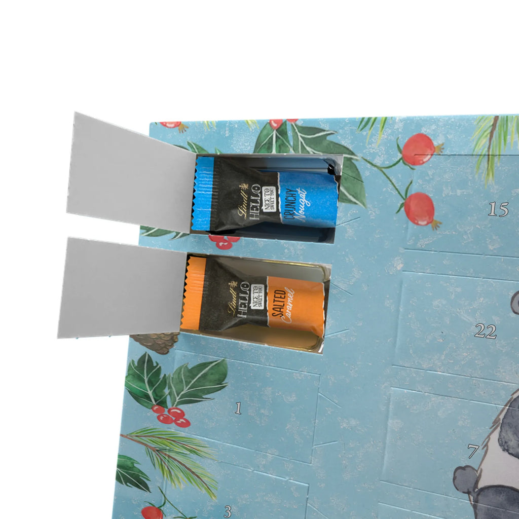 Chocolate advent calendar panda geocaching giving, Gift, thank you, award, profit, athlete, treasure hunts, open caching, GPS scavenger hunts