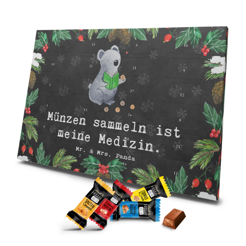 Chocolate advent calendar Koala bear collect coins giving, Gift, thank you, award, profit, athlete, numismatics, Collecting coins, coins from all over the world