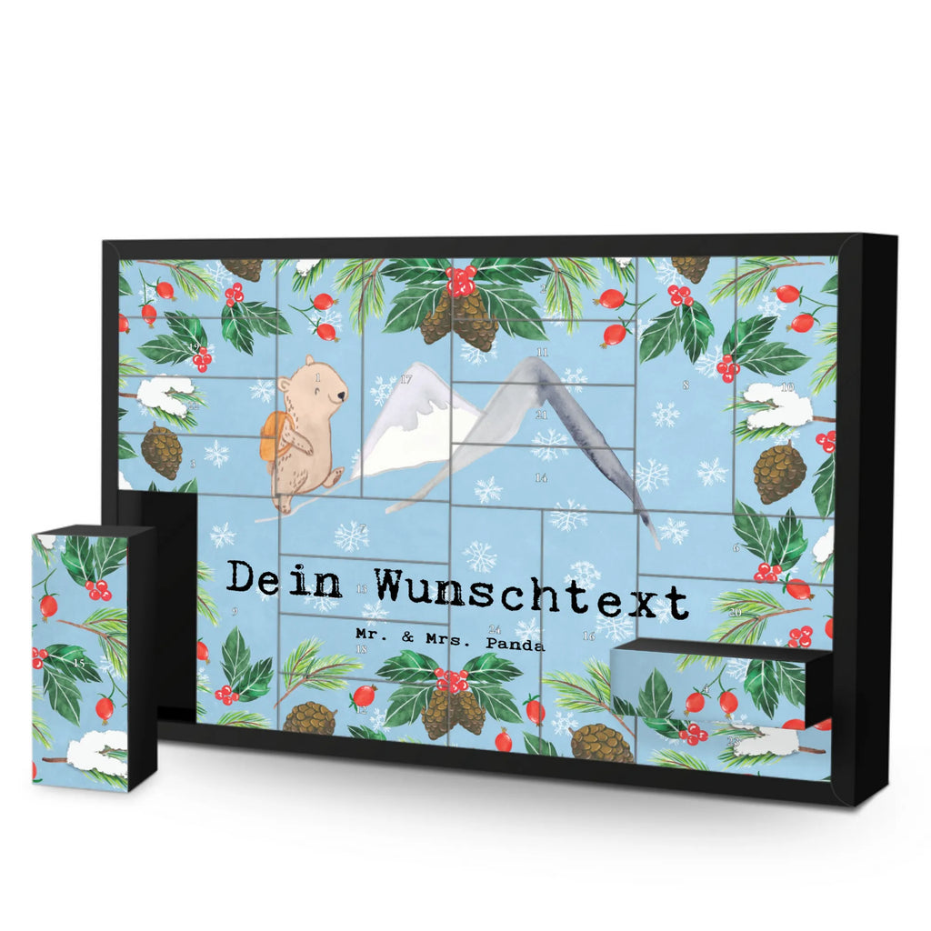Personalisierter Befüllbarer Adventskalender Bär Bergsteigen Adventskalender Zum Selbst Befüllen, Befüllbarer Adventskalender, Geschenk, Schenken, Sport, Sportart, Hobby, Danke, Dankeschön, Auszeichnung, Gewinn, Sportler, Bergsport, Alpinismus, Alpinwandern, Trekking, Wandern, Bergsteigen