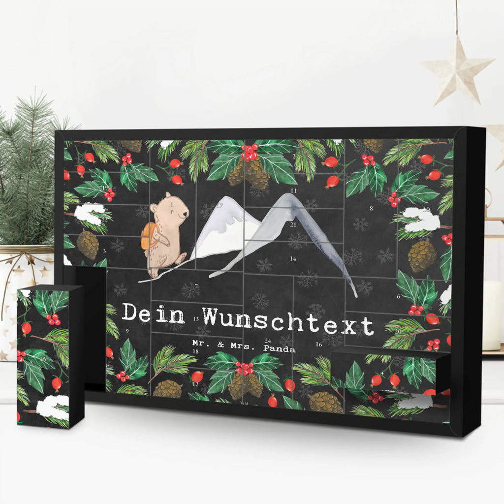 Personalisierter Befüllbarer Adventskalender Bär Bergsteigen Adventskalender Zum Selbst Befüllen, Befüllbarer Adventskalender, Geschenk, Schenken, Sport, Sportart, Hobby, Danke, Dankeschön, Auszeichnung, Gewinn, Sportler, Bergsport, Alpinismus, Alpinwandern, Trekking, Wandern, Bergsteigen