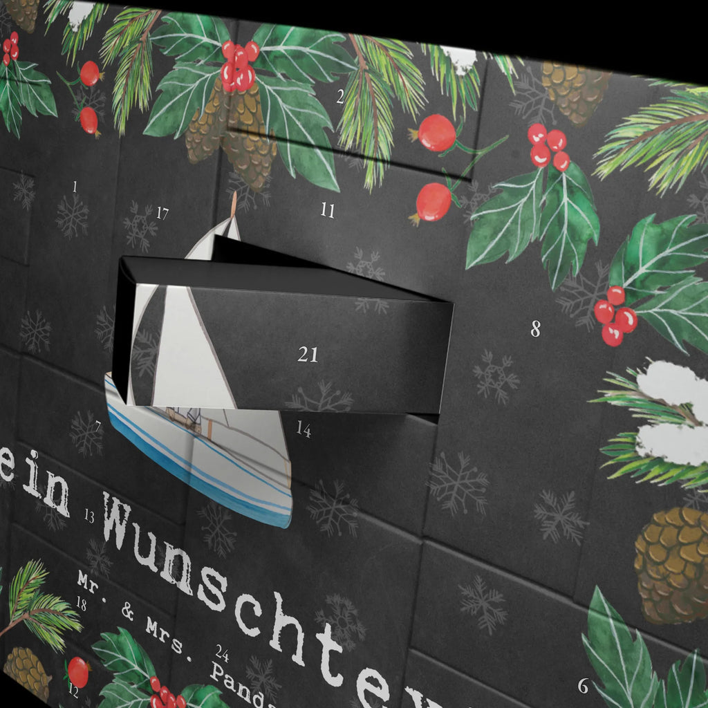 Personalisierter Befüllbarer Adventskalender Bär Segeln Adventskalender Zum Selbst Befüllen, Befüllbarer Adventskalender, Geschenk, Schenken, Sport, Sportart, Hobby, Danke, Dankeschön, Auszeichnung, Gewinn, Sportler, Segelboot, Segeltörn, Yachtclub, Segelschule, Segeln