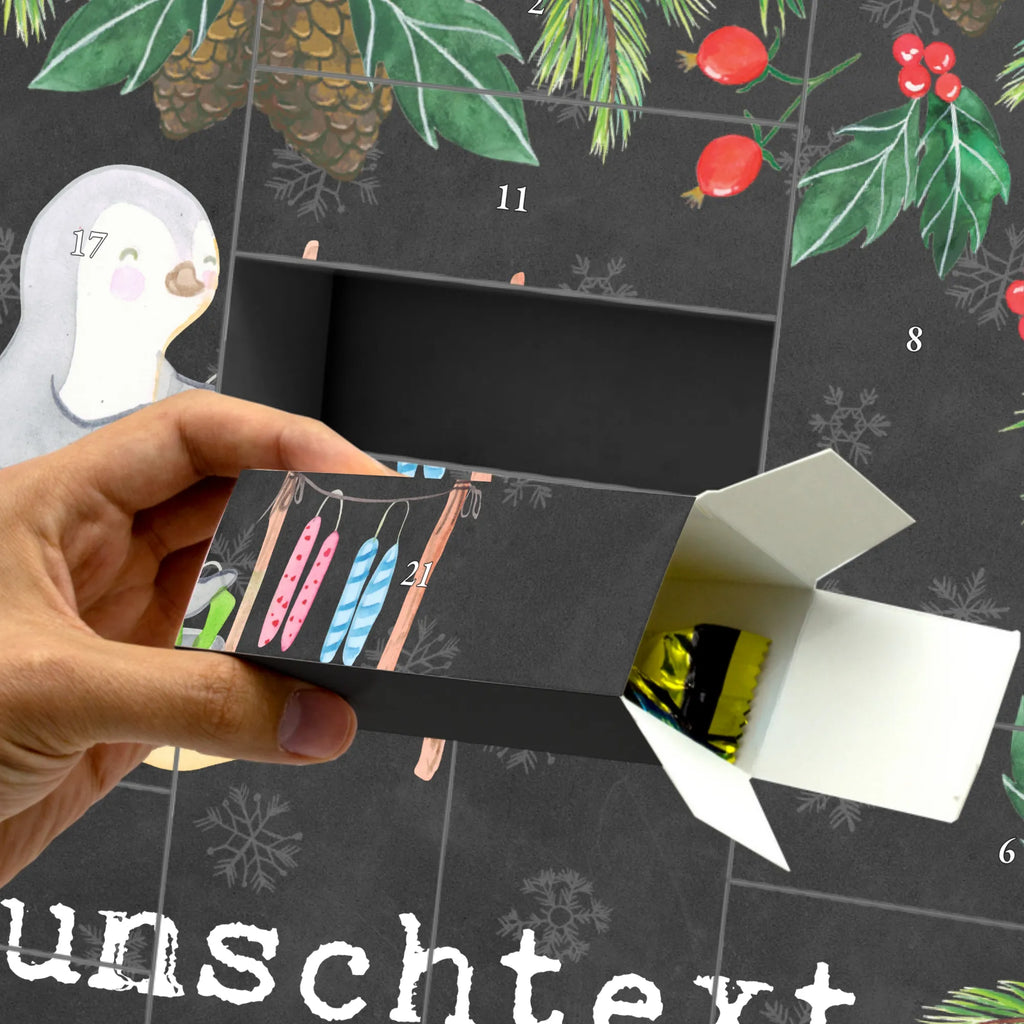 Personalisierter Befüllbarer Adventskalender Pinguin Kerzenziehen Adventskalender Zum Selbst Befüllen, Befüllbarer Adventskalender, Geschenk, Schenken, Sport, Sportart, Hobby, Danke, Dankeschön, Auszeichnung, Gewinn, Sportler, Deko Basteln, Kerzenziehen, Kerzen Ziehen. DIY