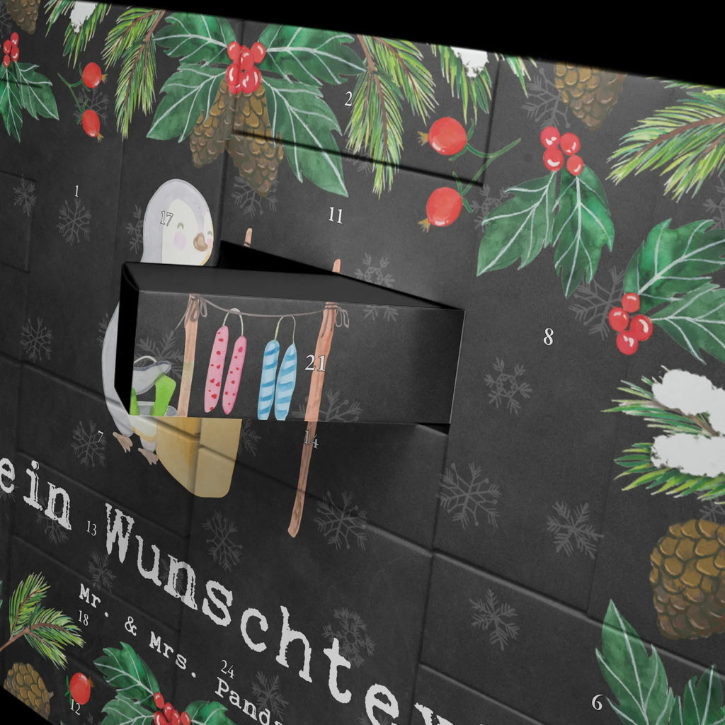 Personalisierter Befüllbarer Adventskalender Pinguin Kerzenziehen Adventskalender Zum Selbst Befüllen, Befüllbarer Adventskalender, Geschenk, Schenken, Sport, Sportart, Hobby, Danke, Dankeschön, Auszeichnung, Gewinn, Sportler, Deko Basteln, Kerzenziehen, Kerzen Ziehen. DIY