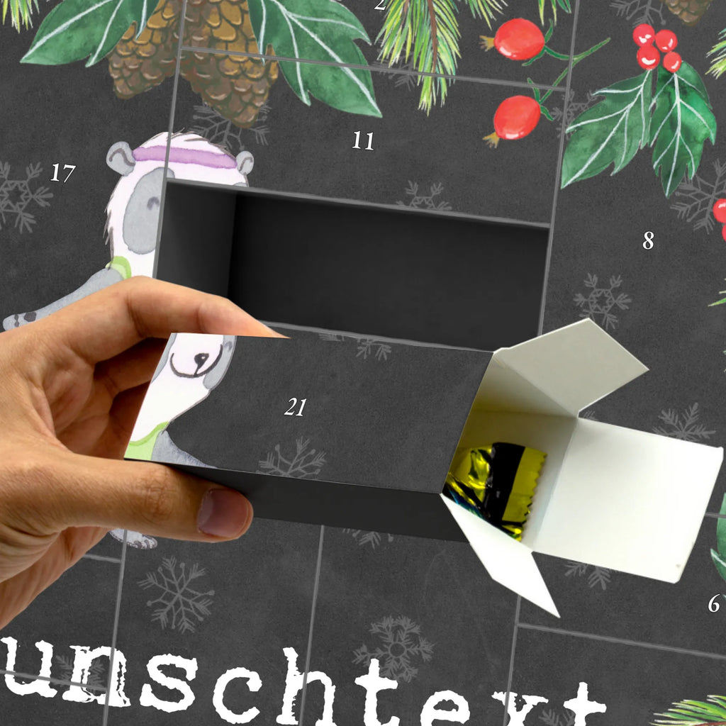 Personalisierter Befüllbarer Adventskalender Panda Aerobic Befüllbarer Adventskalender, Adventskalender Zum Selbst Befüllen, Geschenk, Schenken, Sport, Sportart, Hobby, Danke, Dankeschön, Auszeichnung, Gewinn, Sportler, Fitnessstudio, Aerobic Fitness, Aerobic