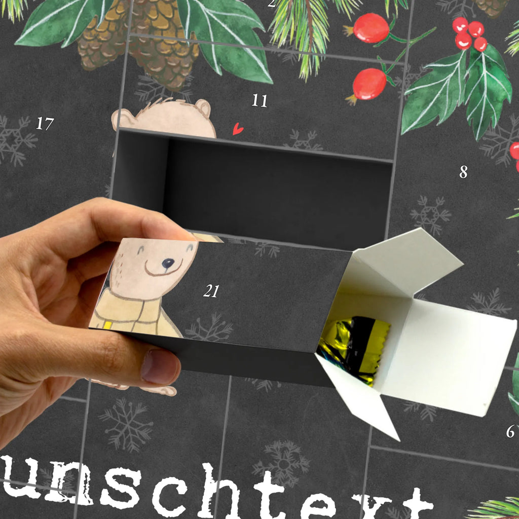  bear Volunteer firefighter Befüllbarer Adventskalender, Adventskalender Zum Selbst Befüllen, Geschenk, Schenken, Sport, Sportart, Hobby, Danke, Dankeschön, Auszeichnung, Gewinn, Sportler, Freiwillige Feuerwehr, Feuerwehrfest, Jugendfeuerwehr