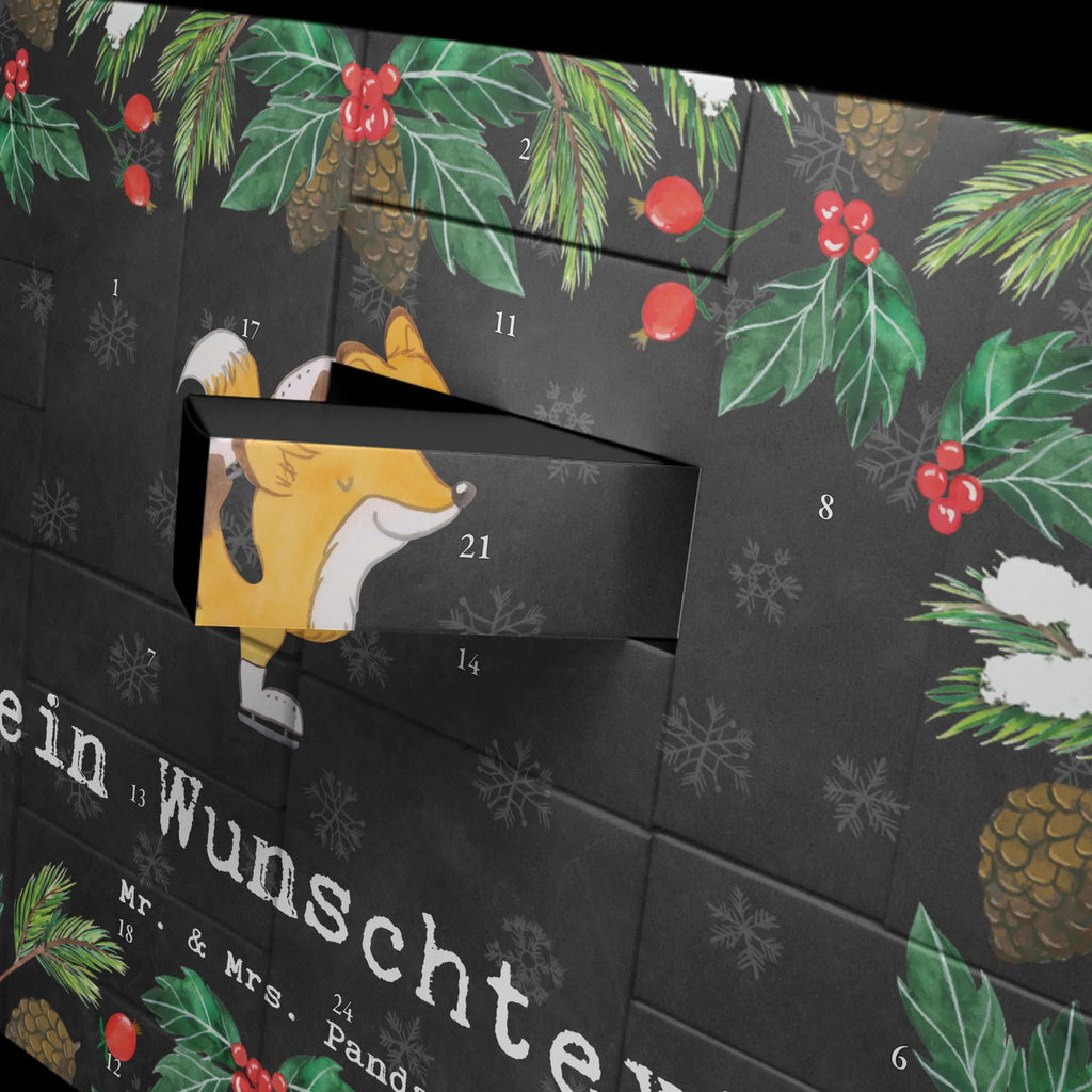 Personalisierter Befüllbarer Adventskalender Fuchs Eiskunstläufer Befüllbarer Adventskalender, Adventskalender Zum Selbst Befüllen, Geschenk, Schenken, Sport, Sportart, Hobby, Danke, Dankeschön, Auszeichnung, Gewinn, Sportler, Eiskunst, Eiskunstläuferin, Eiskunstläufer