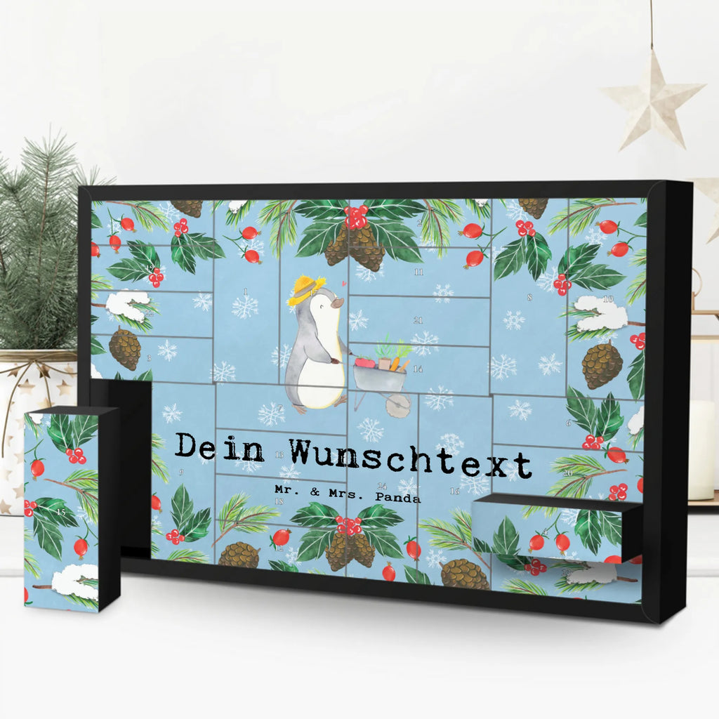 Personalisierter Befüllbarer Adventskalender Pinguin Gartenarbeit Adventskalender Zum Selbst Befüllen, Befüllbarer Adventskalender, Geschenk, Schenken, Sport, Sportart, Hobby, Danke, Dankeschön, Auszeichnung, Gewinn, Sportler, Gärtnern, Gartenpflege, Urban Gardening, Gartenarbeit