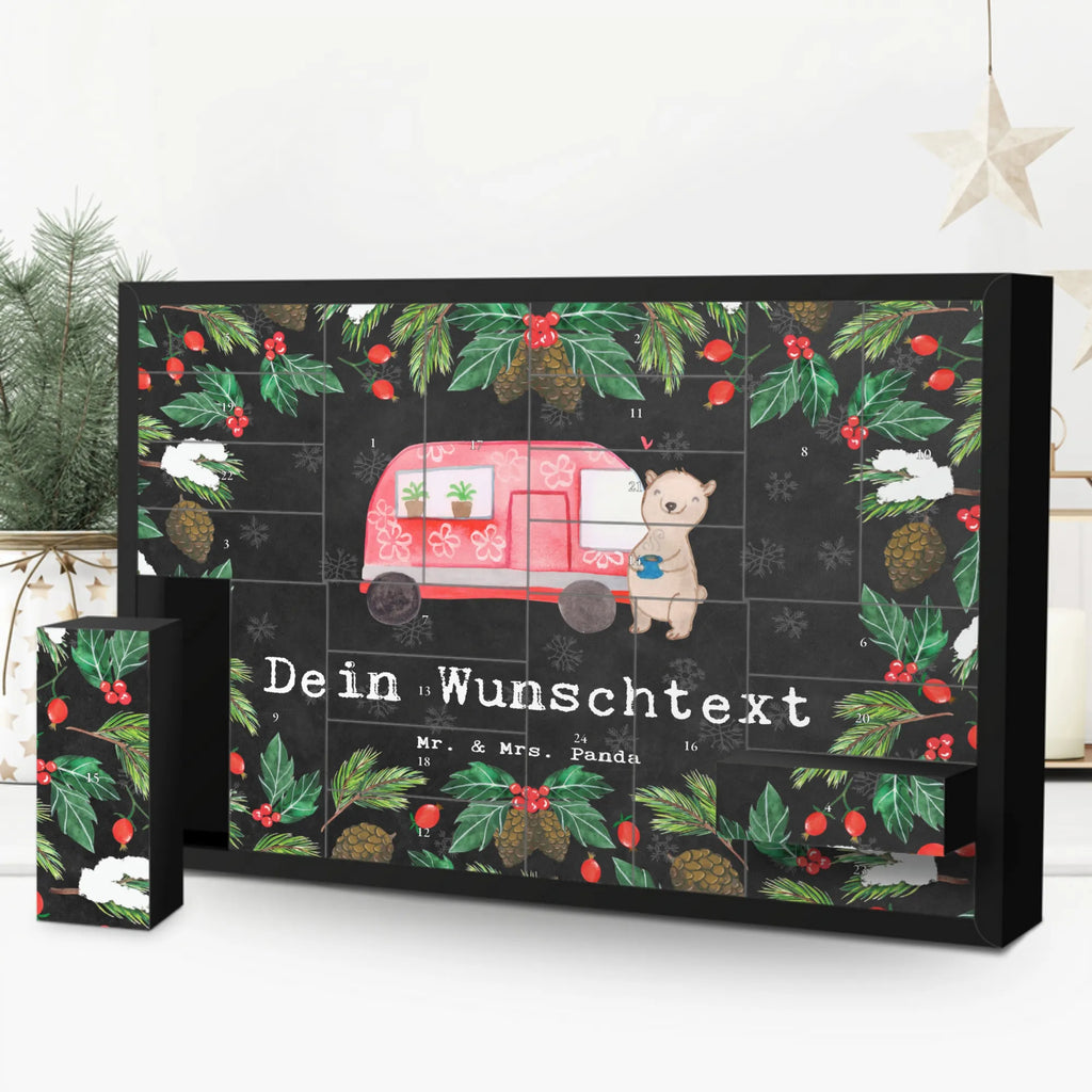 Personalisierter Befüllbarer Adventskalender Bär Camper Adventskalender Zum Selbst Befüllen, Befüllbarer Adventskalender, Geschenk, Schenken, Sport, Sportart, Hobby, Danke, Dankeschön, Auszeichnung, Gewinn, Sportler, Wohnmobil, Campen, Roadtrip, Campingplatz, Urlaub, Camper, Zelten