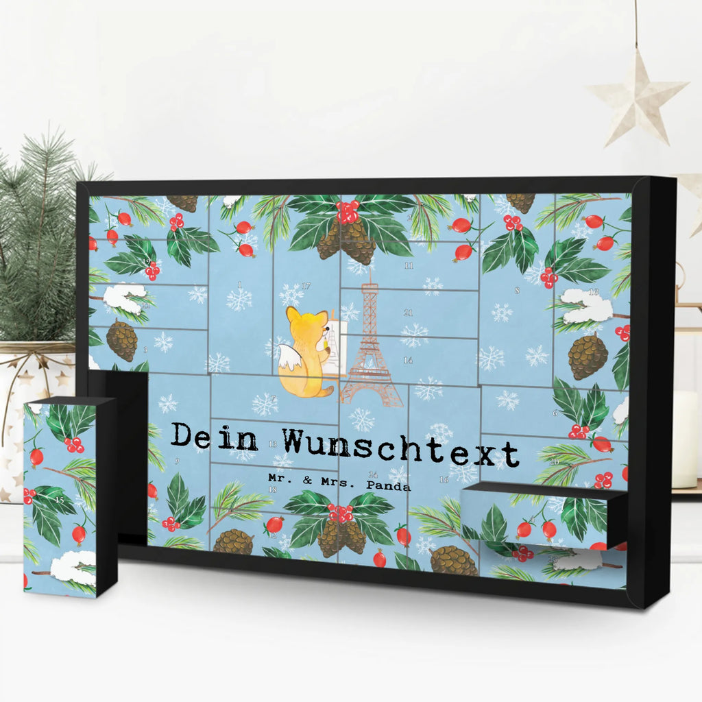 Personalisierter Befüllbarer Adventskalender Fuchs Urban sketching Adventskalender Zum Selbst Befüllen, Befüllbarer Adventskalender, Geschenk, Schenken, Sport, Sportart, Hobby, Danke, Dankeschön, Auszeichnung, Gewinn, Sportler, Zeichenschule, Künstler, Zeichnen, Urban Sketching, Malen