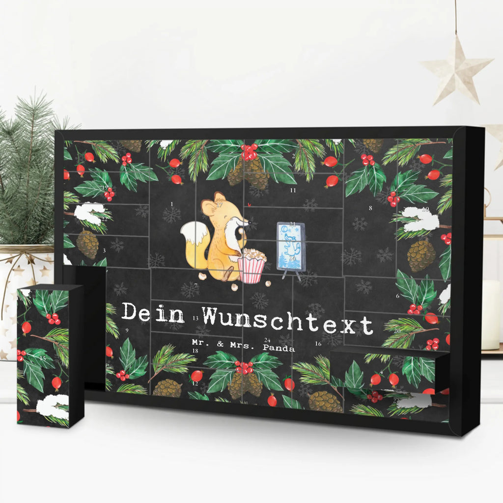 Personalisierter Befüllbarer Adventskalender Fuchs Filme gucken Adventskalender Zum Selbst Befüllen, Befüllbarer Adventskalender, Geschenk, Schenken, Sport, Sportart, Hobby, Danke, Dankeschön, Auszeichnung, Gewinn, Sportler, Filmabend, Fernsehen, TV, Filme Gucken, Kino