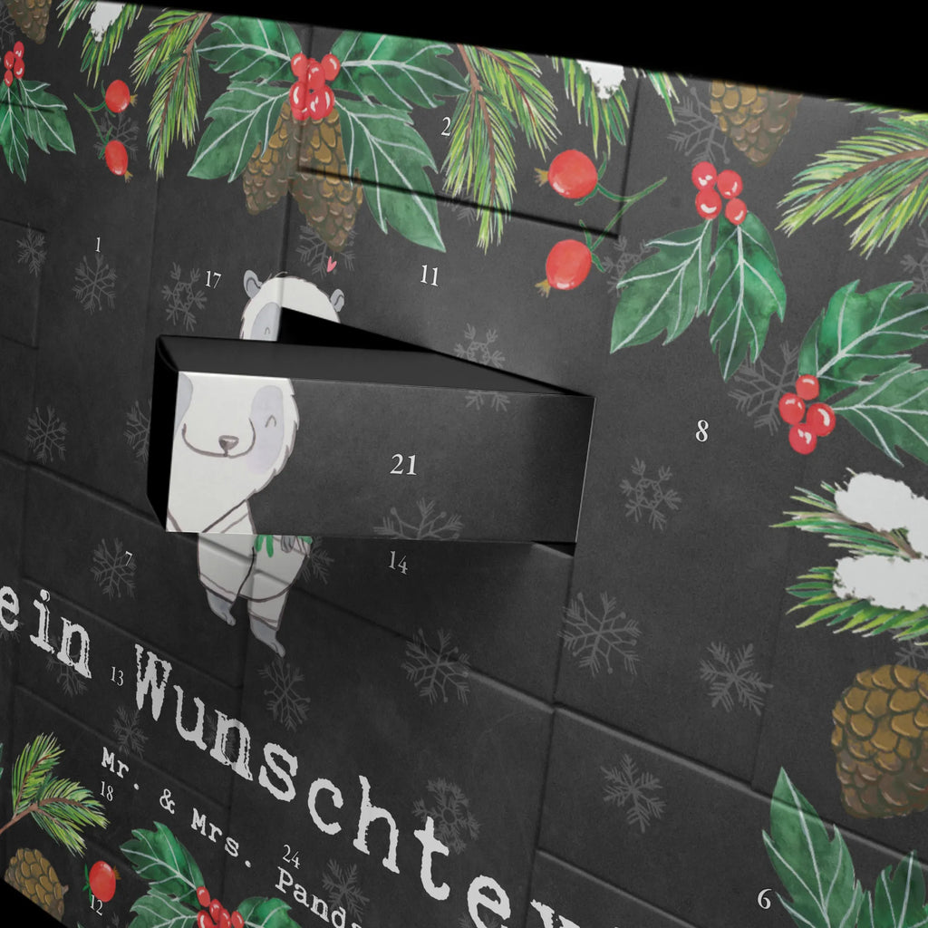 Personalisierter Befüllbarer Adventskalender Panda Jiu Jitsu Adventskalender Zum Selbst Befüllen, Befüllbarer Adventskalender, Geschenk, Schenken, Sport, Sportart, Hobby, Danke, Dankeschön, Auszeichnung, Gewinn, Sportler, Selbstverteidigung, Japanische Kampfkunst, Jiu Jitsu