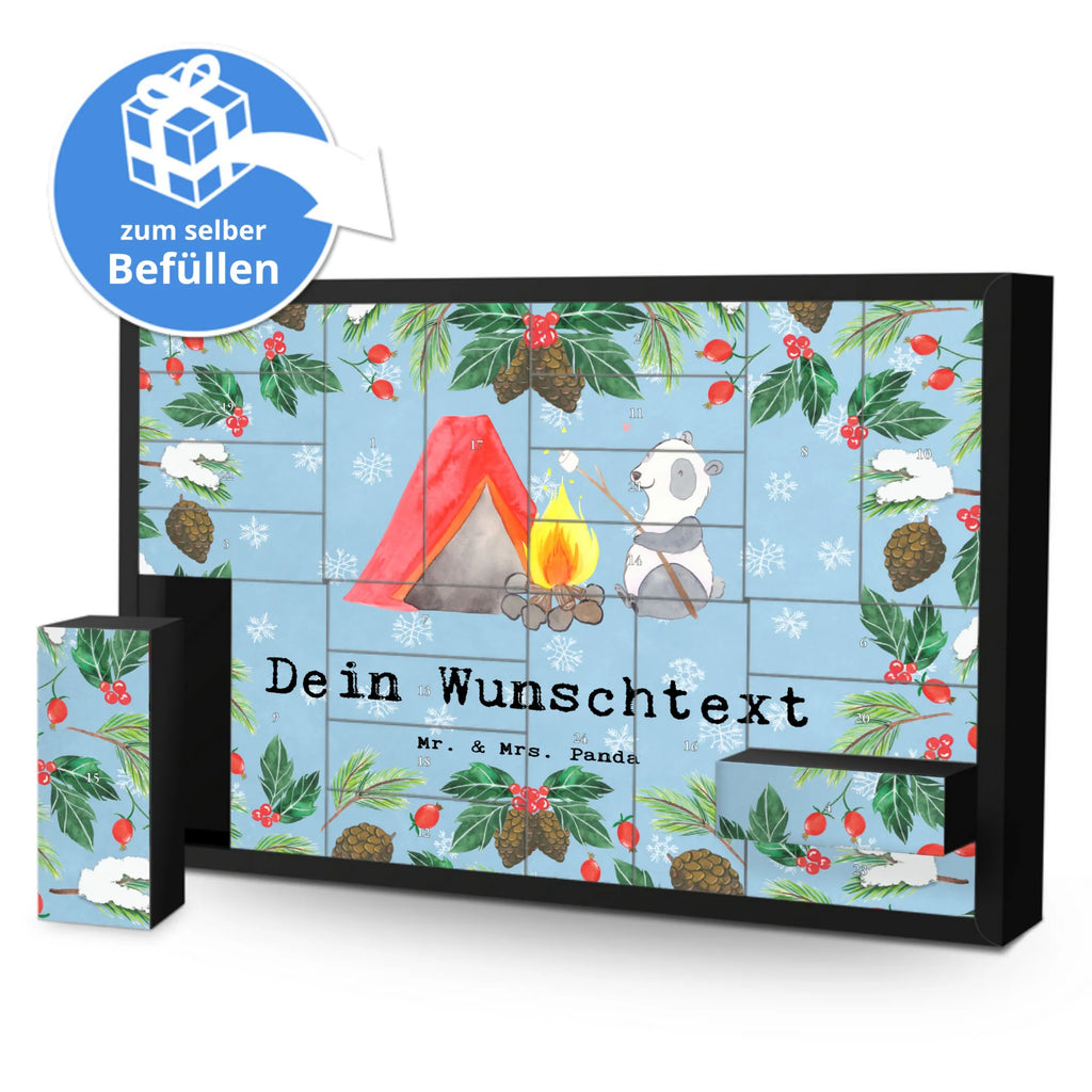 Personalisierter Befüllbarer Adventskalender Panda Campen Befüllbarer Adventskalender, Adventskalender Zum Selbst Befüllen, Geschenk, Schenken, Sport, Sportart, Hobby, Danke, Dankeschön, Auszeichnung, Gewinn, Sportler, Campingplatz, Zelten, Campen, Camping, Campen gehen