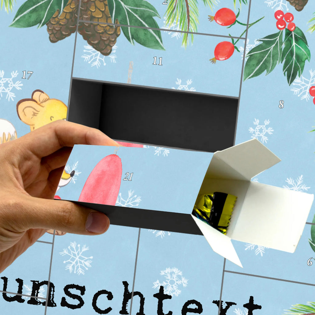 Personalisierter Befüllbarer Adventskalender Fuchs Boxen Adventskalender Zum Selbst Befüllen, Befüllbarer Adventskalender, Geschenk, Schenken, Sport, Sportart, Hobby, Danke, Dankeschön, Auszeichnung, Gewinn, Sportler, Boxtraining, Boxen, Boxkampf