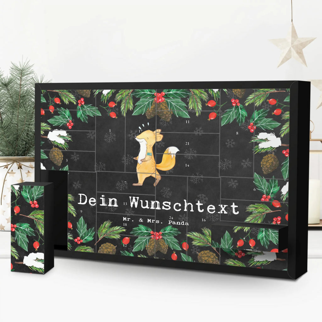 Personalisierter Befüllbarer Adventskalender Fuchs Joggen Adventskalender Zum Selbst Befüllen, Befüllbarer Adventskalender, Geschenk, Schenken, Sport, Sportart, Hobby, Danke, Dankeschön, Auszeichnung, Gewinn, Sportler, Laufsport, Dauerlauf, Laufen, Joggen