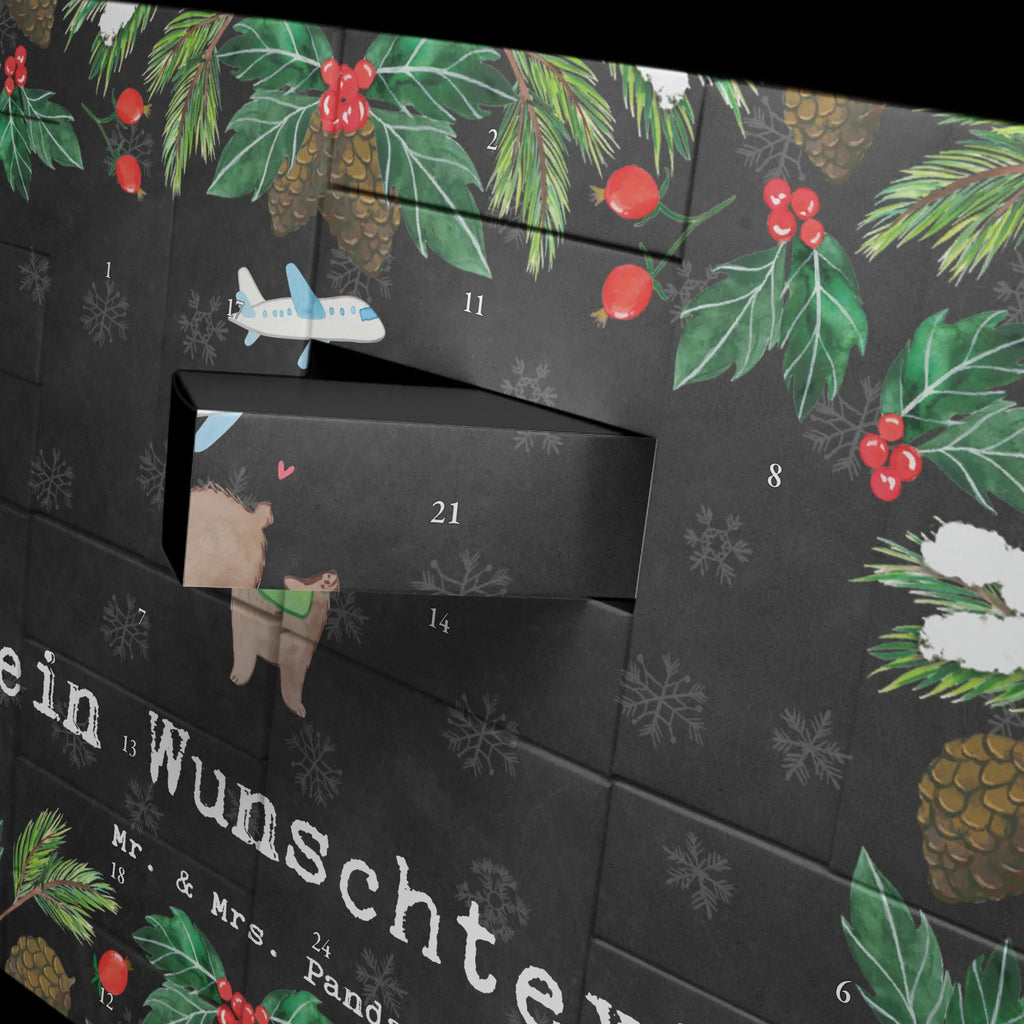 Personalisierter Befüllbarer Adventskalender Bär Reisen Adventskalender Zum Selbst Befüllen, Befüllbarer Adventskalender, Geschenk, Schenken, Sport, Sportart, Hobby, Danke, Dankeschön, Auszeichnung, Gewinn, Sportler, Urlaub, Reisegruppe, Austauschjahr, Schüleraustausch, Weltreise, Reisen, Auslandsjahr, Urlaube, Reisebüro, Reiseveranstalter