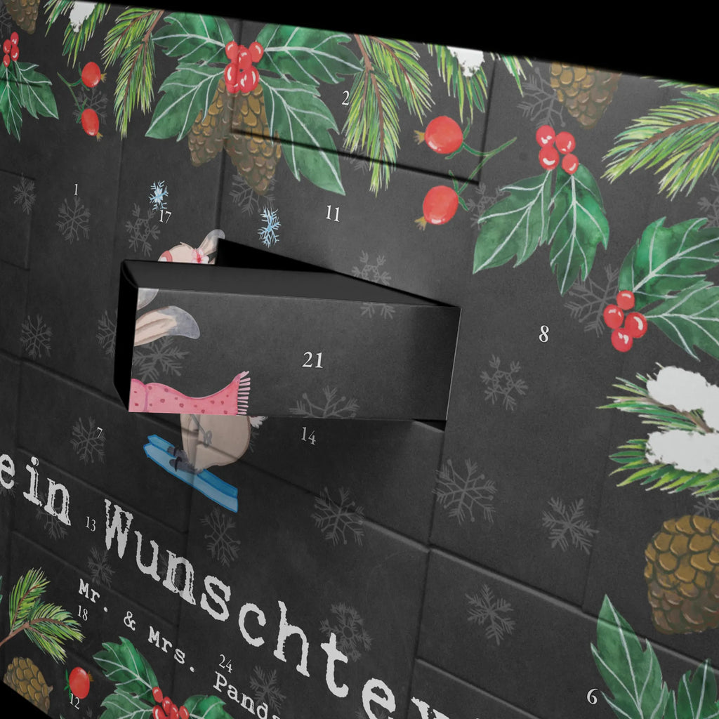 Personalisierter Befüllbarer Adventskalender Hase Skifahren Befüllbarer Adventskalender, Adventskalender Zum Selbst Befüllen, Geschenk, Schenken, Sport, Sportart, Hobby, Danke, Dankeschön, Auszeichnung, Gewinn, Sportler, Skiwettbewerb, Ski fahren, Skirennen, Skifahren, Skisport