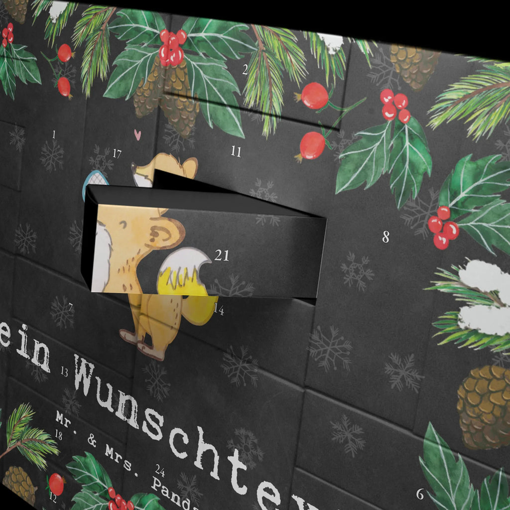  Fox playing squash Befüllbarer Adventskalender, Adventskalender Zum Selbst Befüllen, Geschenk, Schenken, Sport, Sportart, Hobby, Danke, Dankeschön, Auszeichnung, Gewinn, Sportler, Squashhalle, Squash spielen, Ballsport