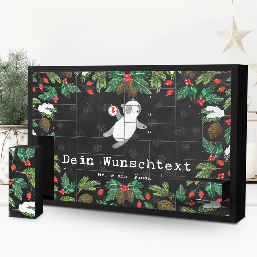 Personalisierter Befüllbarer Adventskalender Panda Handball spielen Befüllbarer Adventskalender, Adventskalender Zum Selbst Befüllen, Geschenk, Schenken, Sport, Sportart, Hobby, Danke, Dankeschön, Auszeichnung, Gewinn, Sportler, Handball spielen, Handball Verein, Handball Turnier, Handball Club