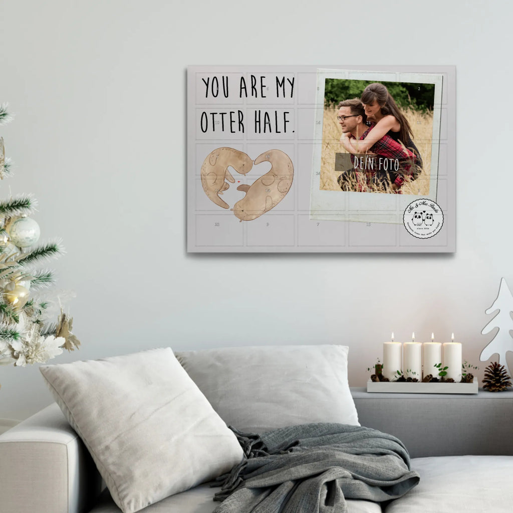 Personalisierter Tee Foto Adventskalender Otter Herz Personalisierter Tee Foto Adventskalender, Otter, Fischotter, Seeotter, Bessere Hälfte, Gemeinsames Leben, Verlobung, Jahrestag, Liebesbeweis, Liebe, Hochzeitstag, Liebesgeschenk, Herz, Love You