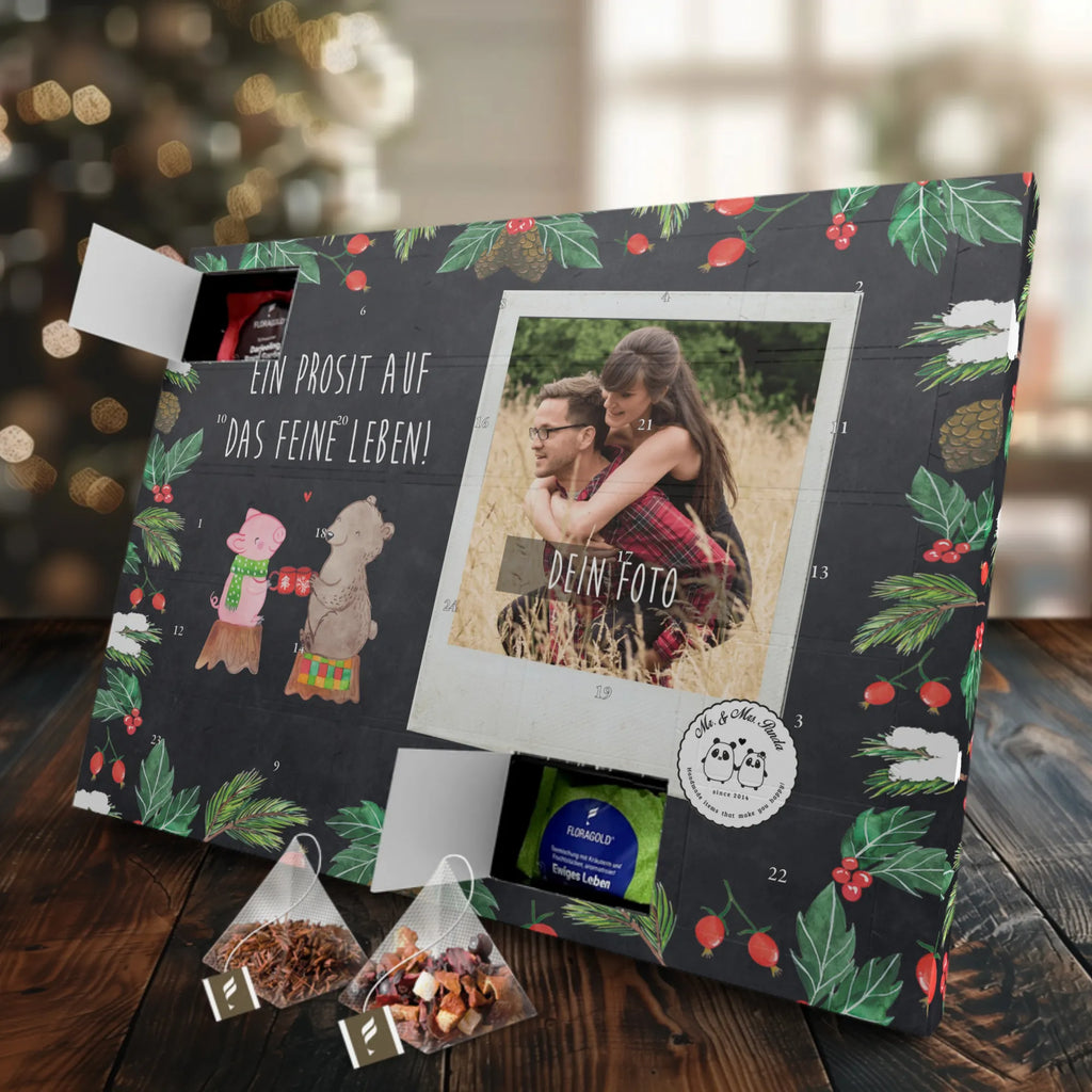 Personalisierter Tee Foto Adventskalender Glühschwein Sause Personalisierter Tee Foto Adventskalender, Weihnachten, Winter, Weihnachtsdeko, Nikolaus, Advent, Heiligabend, Wintermotiv, Schwein, Weihnachtszeit, Bär, Alles Gute, Prost