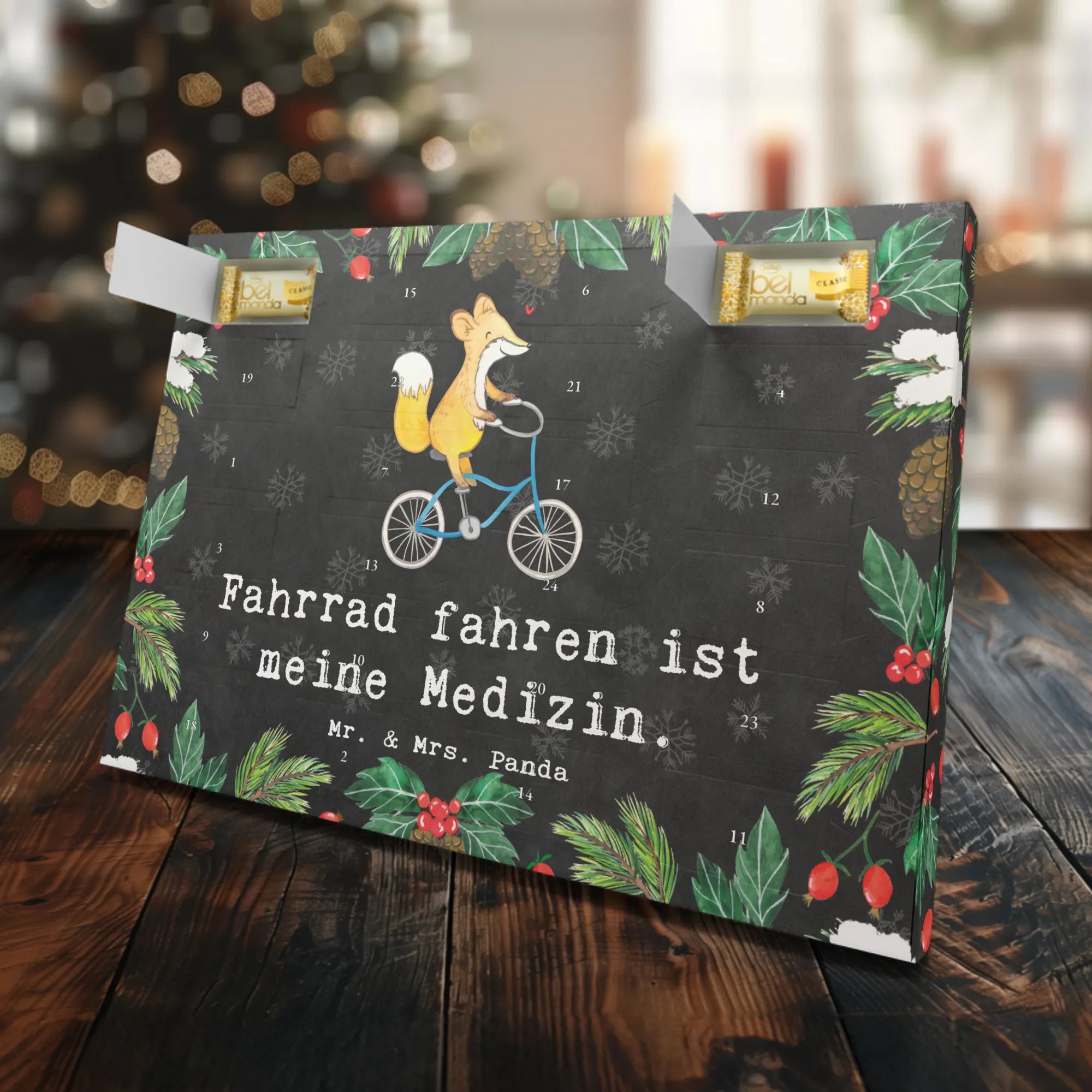 fahrrad de adventskalender Marzipan Adventskalender Fuchs Fahrrad fahren