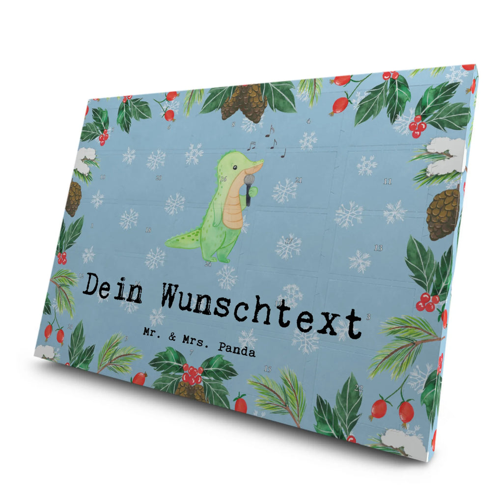  crocodile To sing Personalisierter Tee Adventskalender, Geschenk, Schenken, Sport, Sportart, Hobby, Danke, Dankeschön, Auszeichnung, Gewinn, Sportler, Singen, Band, Hobbysänger, Live Auftritt, Gesang