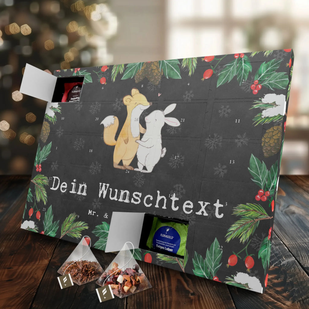  fox rabbit meet friends Personalisierter Tee Adventskalender, Geschenk, Schenken, Sport, Sportart, Hobby, Danke, Dankeschön, Auszeichnung, Gewinn, Sportler, Freunde Treffen