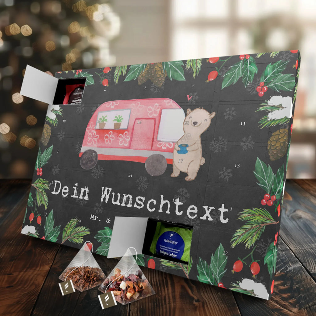  niedźwiedź kamper Personalisierter Tee Adventskalender, Geschenk, Schenken, Sport, Sportart, Hobby, Danke, Dankeschön, Auszeichnung, Gewinn, Sportler, Camper, Wohnmobil, Urlaub, Campen, Roadtrip, Campingplatz, Zelten