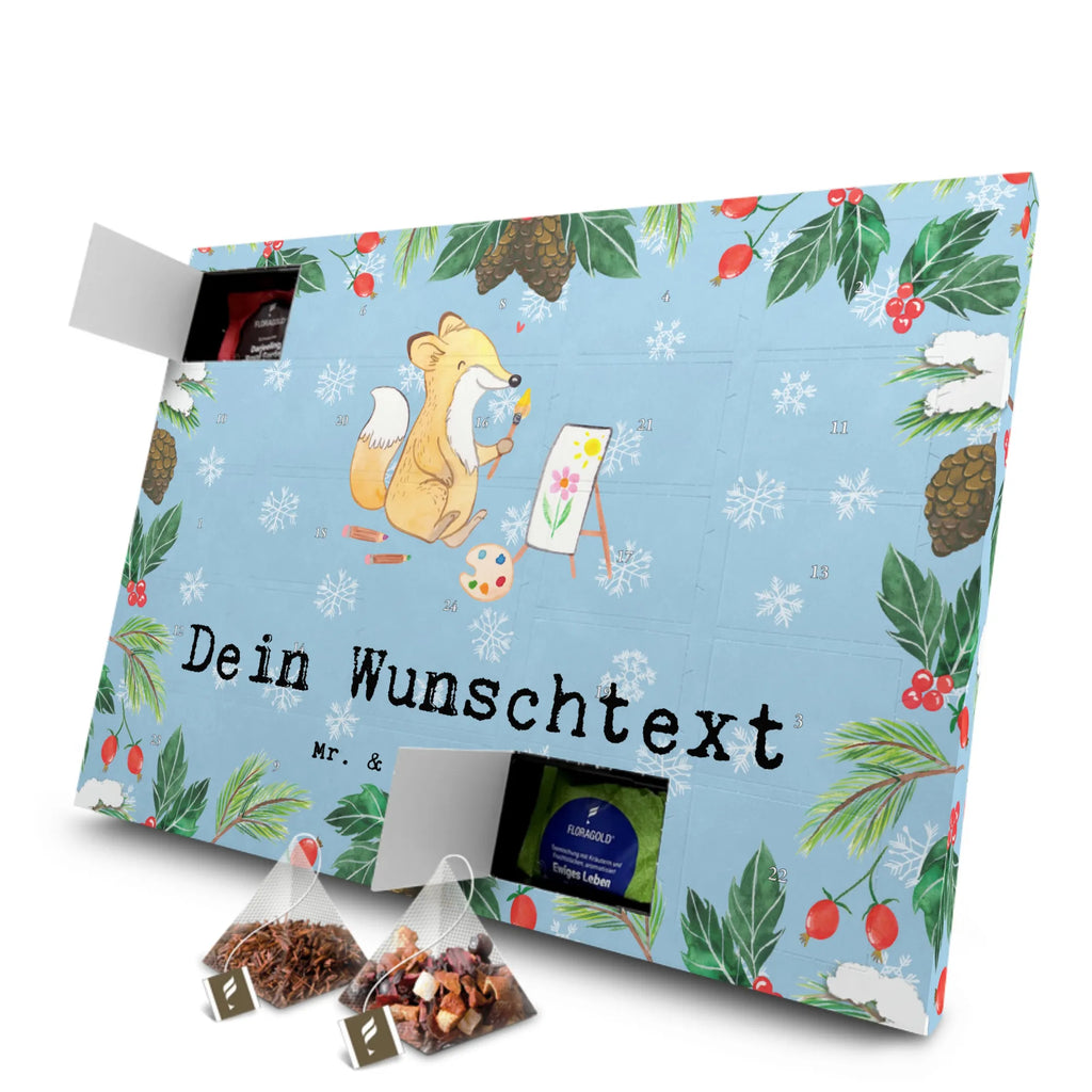  Fox To paint Personalisierter Tee Adventskalender, Geschenk, Schenken, Sport, Sportart, Hobby, Danke, Dankeschön, Auszeichnung, Gewinn, Sportler, Künstler, Künstlerin, Hobbyzeichner, Malen, Zeichnen