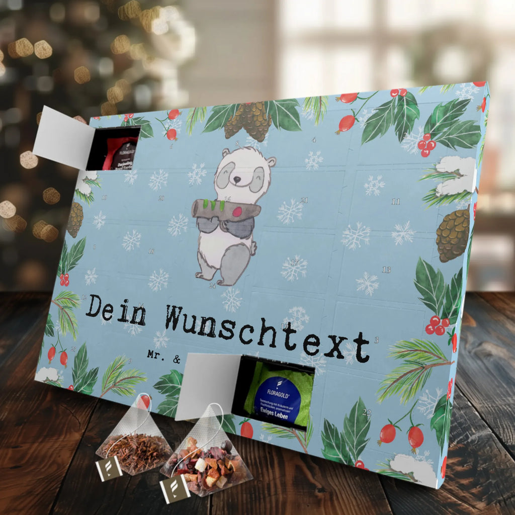 Personalisierter Tee Adventskalender Panda LaserTag Personalisierter Tee Adventskalender, Geschenk, Schenken, Sport, Sportart, Hobby, Danke, Dankeschön, Auszeichnung, Gewinn, Sportler, Lasertag, Lasergame Zentrum