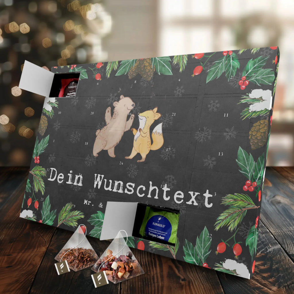  Bear &amp; Fox disco Personalisierter Tee Adventskalender, Geschenk, Schenken, Sport, Sportart, Hobby, Danke, Dankeschön, Auszeichnung, Gewinn, Sportler, Tanzen, Disco, Feiern, Clubbing, Clubs
